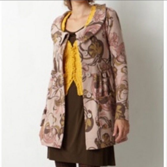 Guinevere Anthropologie floral merino wool jacket - Picture 6 of 8